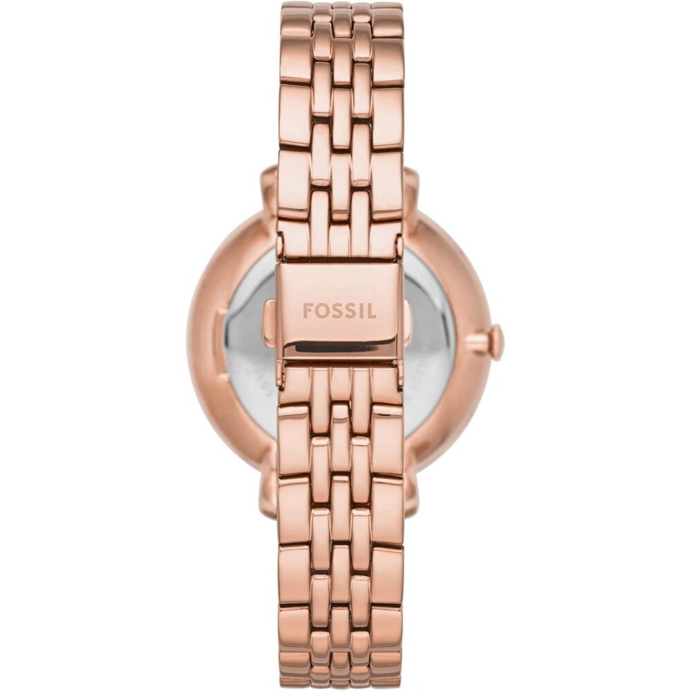 Women's Rose Gold Jacqueline Quartz Stainless Steel Three Hand Bracelet Watch - Picture 2 of 6